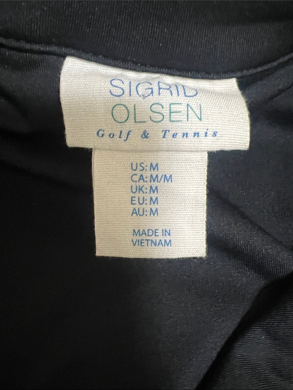 Sigrid Olsen Golf & Tennis dark navy Polo-Style tank Top - Picture 2 of 8